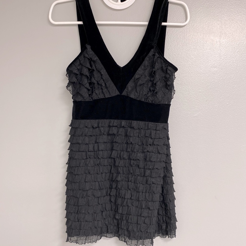 NWT New Directions Black Velour Top size M